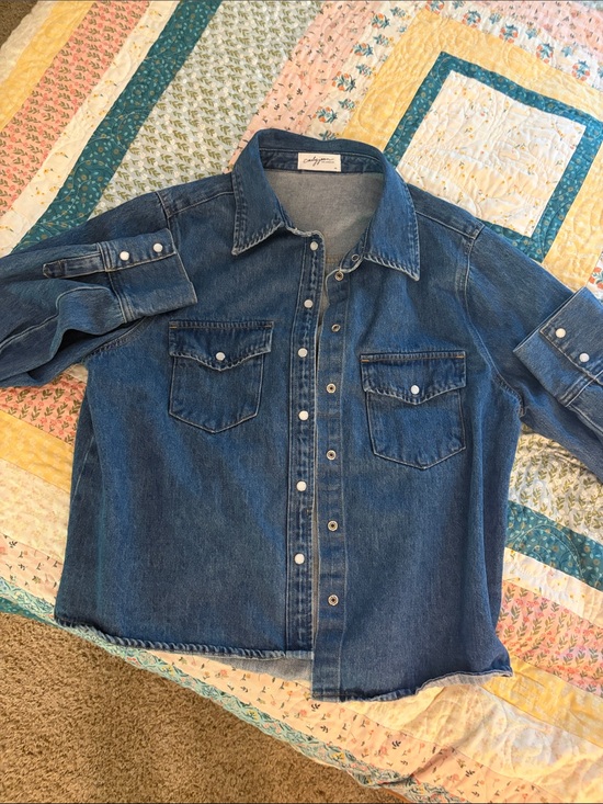Carly Jean Los Angeles Tops - Carly Jean Los Angeles Dakota Denim Western Shirt